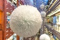 Poznan / Poland - snow flakes - christmas decoration in a shopping center Old Brewery. Royalty Free Stock Photo