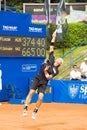 Poznan Porshe Open 2009 - P.Luczak (AUS) serving Royalty Free Stock Photo