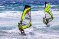 Windsurfing on Gran Canaria. Royalty Free Stock Photo