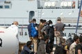 Migrants disembarkation in Pozzallo with Coast Guard