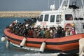 Migrants disembarkation in Pozzallo with Coast Guard