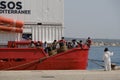 Ocean viking ship of SoS mediterranee with migrants