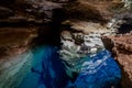 PoÃÂ§o Azul, Cave with blue transparent water in Chapada Diamantina - Bahia, Brazil