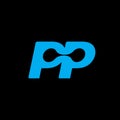 PP letter infinity initial logo design