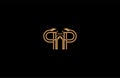 PP letter linear shape luxury flourishes ornament logotype
