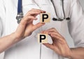 PP vitamin, word acronym on cubes in hands