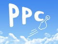 PPC message cloud shape Royalty Free Stock Photo