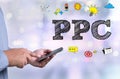 PPC - Pay Per Click concept Royalty Free Stock Photo