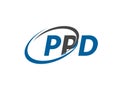 PPD letter creative modern elegant logo design Royalty Free Stock Photo