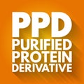 PPD - Purified Protein Derivative acronym, medical concept background Royalty Free Stock Photo