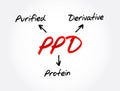 PPD - Purified Protein Derivative acronym, medical concept background Royalty Free Stock Photo
