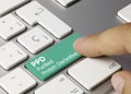 PPD Purified Protein Derivative - Inscription on Green Keyboard Key Royalty Free Stock Photo