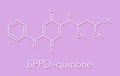 6PPD-quinone  degradation product of the rubber additive 6PPD. Toxic to salmon. Skeletal formula Royalty Free Stock Photo