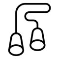 Ppe earplugs icon outline vector. Earplug auditory