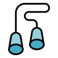 Ppe earplugs icon vector flat