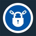 PPE Icon.Keep Locked Symbol Sign On black Background,Vector llustration