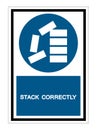 PPE Icon.Stack Correctly Symbol Sign Isolate On White Background,Vector Illustration EPS.10 Royalty Free Stock Photo