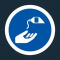 PPE Icon.Use Barrier Cream Symbol Sign On black Background On black Background,Vector llustration