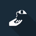 PPE Icon.Use Barrier Cream Symbol Sign Isolate On Black Background,Vector Illustration