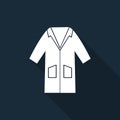 PPE Icon.Wear Smock Symbol Sign Isolate On Black Background,Vector Illustration