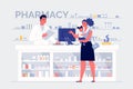 PPharmacy Store. People Buy Medication. Concept. Royalty Free Stock Photo