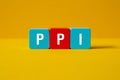 PPI - Payment Protection Insurance,- word concept on cubes, text