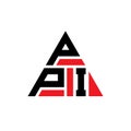 PPI triangle letter logo design with triangle shape. PPI triangle logo design monogram. PPI triangle vector logo template with red Royalty Free Stock Photo