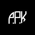 PPK letter logo design on black background.PPK creative initials letter logo concept.PPK vector letter design Royalty Free Stock Photo