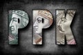 PPK Text Made of Polish Banknotes Royalty Free Stock Photo