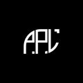 PPL letter logo design on black background.PPL creative initials letter logo concept.PPL vector letter design