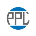 PPL letter logo design on white background. PPL creative initials circle logo concept. PPL letter design