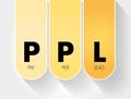 PPL - Pay Per Lead acronym, business concept background Royalty Free Stock Photo