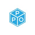 PPO letter logo design on black background. PPO creative initials letter logo concept. PPO letter design Royalty Free Stock Photo