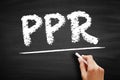 PPR - Pivot Point Reversal acronym, business concept on blackboard Royalty Free Stock Photo