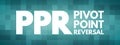 PPR - Pivot Point Reversal acronym concept Royalty Free Stock Photo