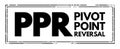 PPR - Pivot Point Reversal acronym text stamp, business concept background Royalty Free Stock Photo