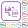 PPT DOCX file conversion simple icons Royalty Free Stock Photo