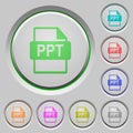 PPT file format push buttons Royalty Free Stock Photo