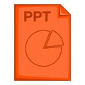 PPT file icon, cartoon style Royalty Free Stock Photo