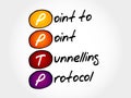 PPTP Point to Point Tunnelling Protocol Royalty Free Stock Photo