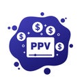 ppv icon, pay per view vector Royalty Free Stock Photo