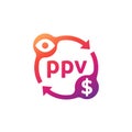 ppv, pay per view icon Royalty Free Stock Photo