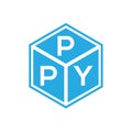 PPY letter logo design on black background. PPY creative initials letter logo concept. PPY letter design