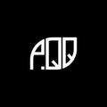 PQQ letter logo design on black background.PQQ creative initials letter logo concept.PQQ vector letter design