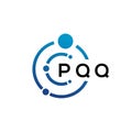 PQQ letter technology logo design on white background. PQQ creative initials letter IT logo concept. PQQ letter design