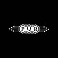PQR letter logo design on black background Royalty Free Stock Photo