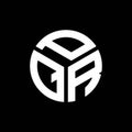 PQR letter logo design on black background. PQR creative initials letter logo concept. PQR letter design Royalty Free Stock Photo