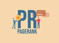 PR Pagerank concept. Investment business strategy payment by cash and credit card social media. Royalty Free Stock Photo