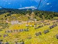 Pra Rodont-Doss del Sabion chair lift, Val Rendena, Trentino-Alto Adige, Dolomites, north Italy Royalty Free Stock Photo