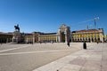 Praca do Comercio and statue of King Jose I in Lisbon